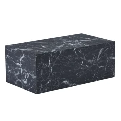 Outlet Nimara Maxine sofabord sort marmor look 90x50 cm