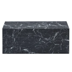 Outlet Nimara Maxine sofabord sort marmor look 90x50 cm