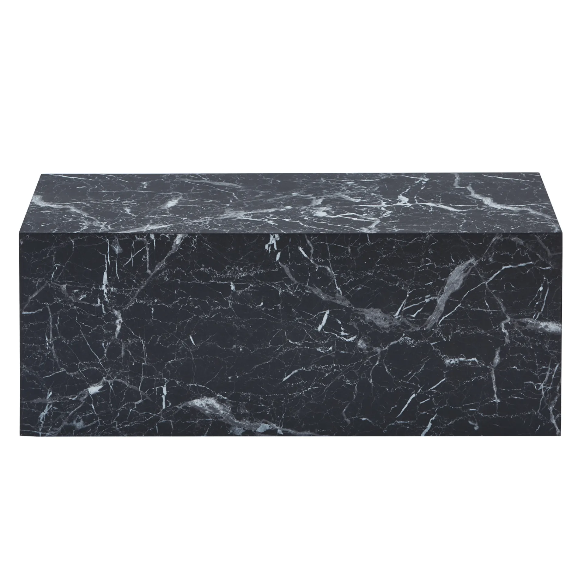 Outlet Nimara Maxine sofabord sort marmor look 90x50 cm