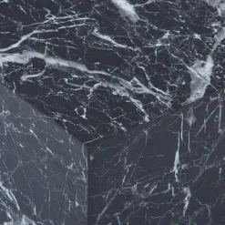 Outlet Nimara Maxine sofabord sort marmor look 90x50 cm