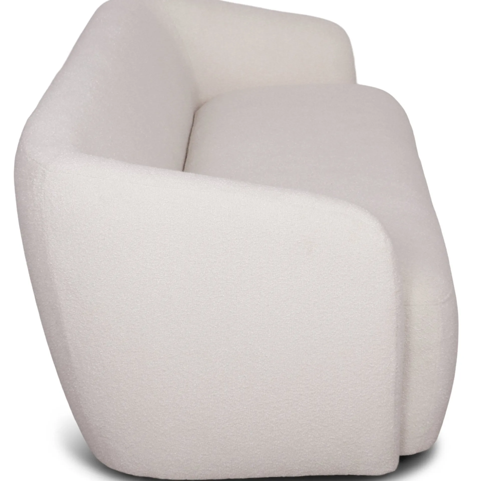 New Nimara Melisa - 3 personers sofa i hvid boucle L: 220 x D: 84 x H: 66 cm