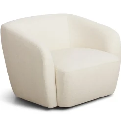 Clearance Nimara Melisa - lænestol i hvid boucle B: 92 D: 84 H: 66 cm