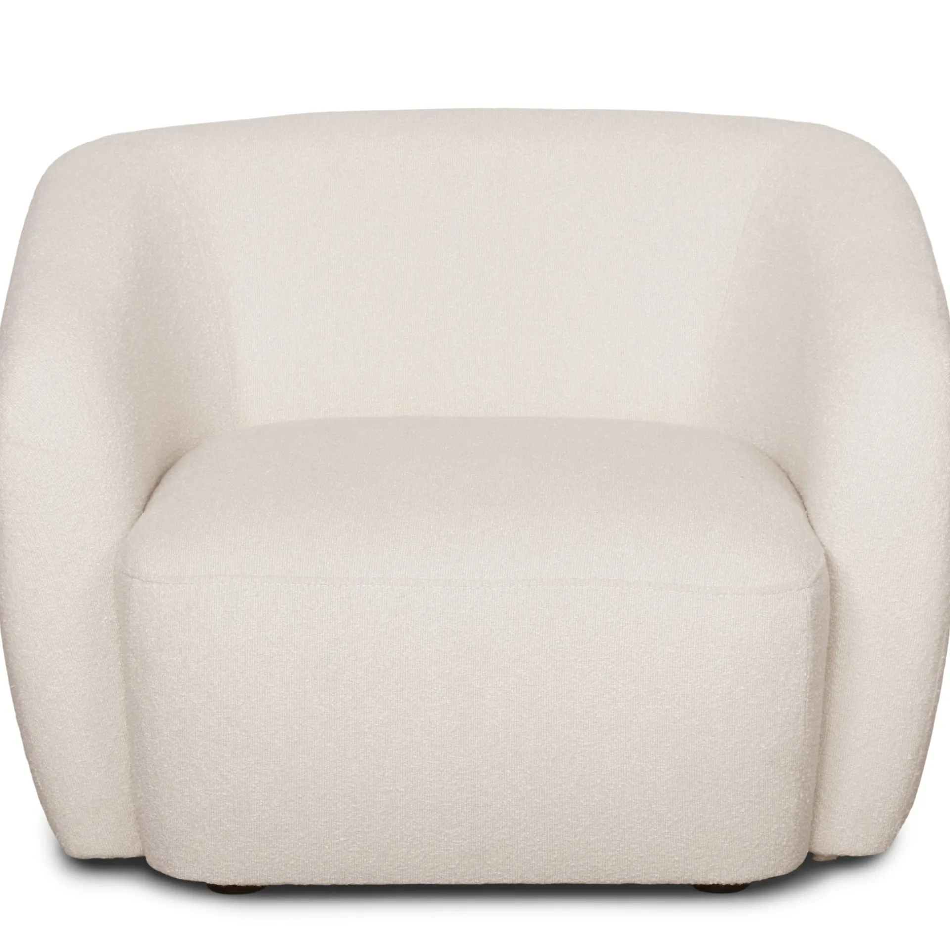 Clearance Nimara Melisa - lænestol i hvid boucle B: 92 D: 84 H: 66 cm