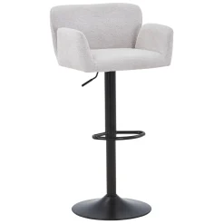 Outlet Nimara Melody Barstol - beige tekstil med justerbar højde og drejefunktion