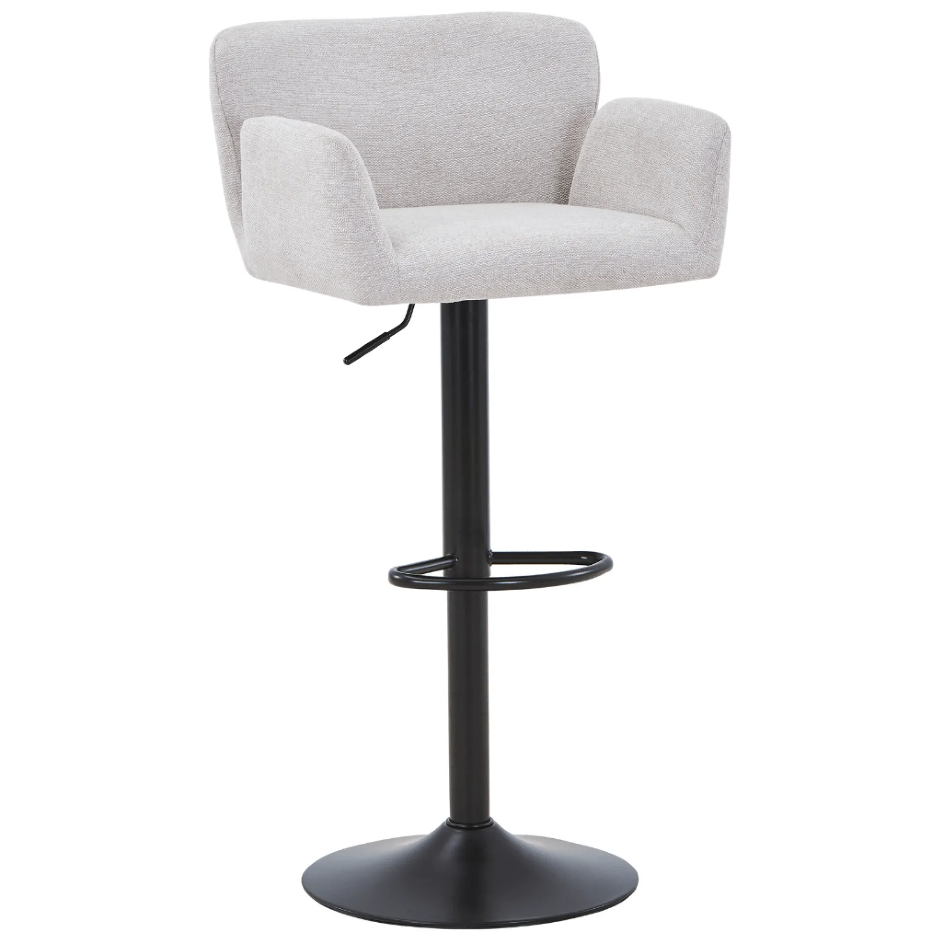 Outlet Nimara Melody Barstol - beige tekstil med justerbar højde og drejefunktion