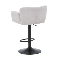Outlet Nimara Melody Barstol - beige tekstil med justerbar højde og drejefunktion