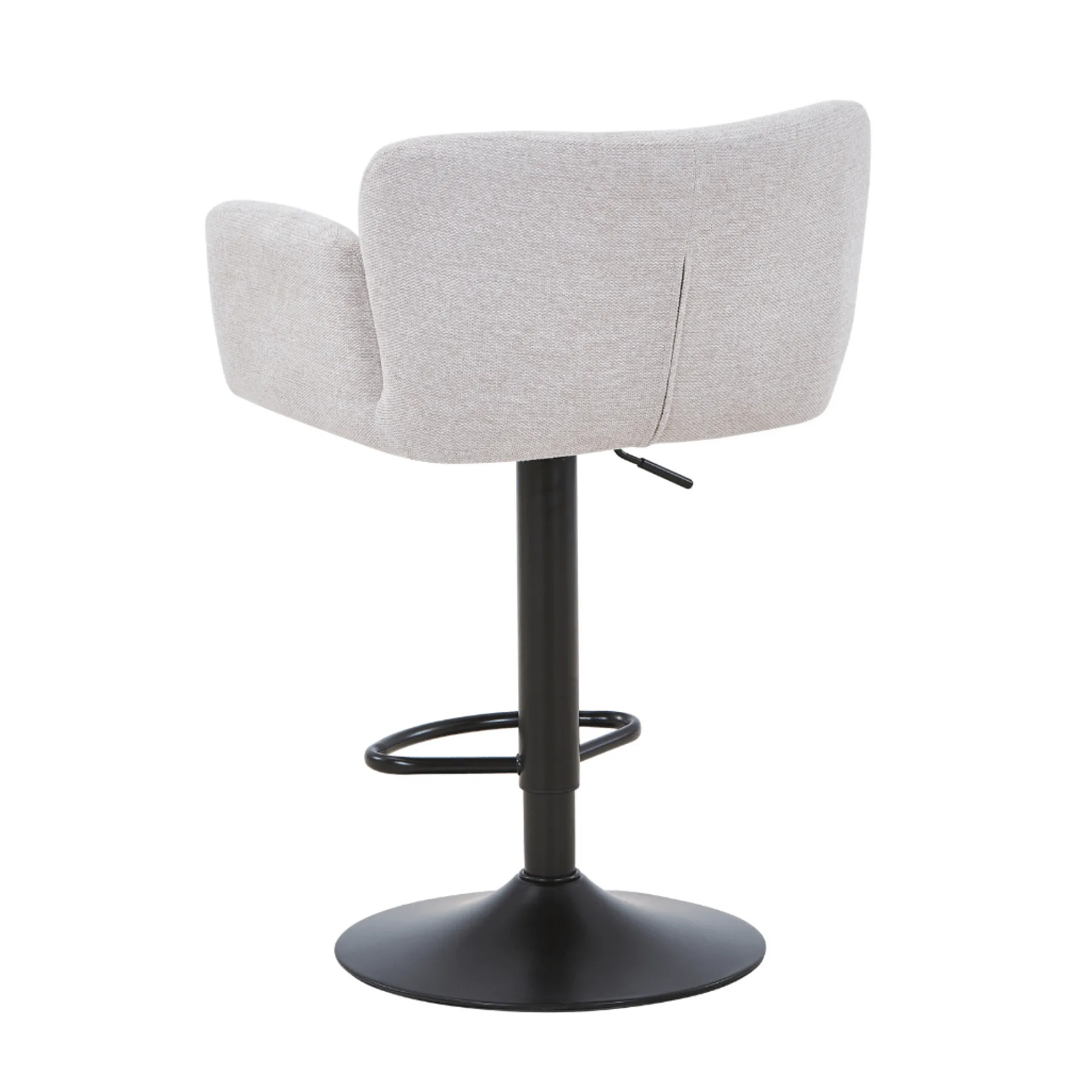 Outlet Nimara Melody Barstol - beige tekstil med justerbar højde og drejefunktion