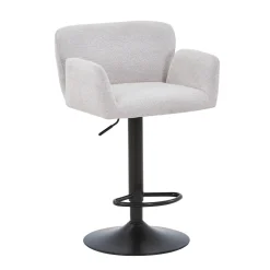 Outlet Nimara Melody Barstol - beige tekstil med justerbar højde og drejefunktion