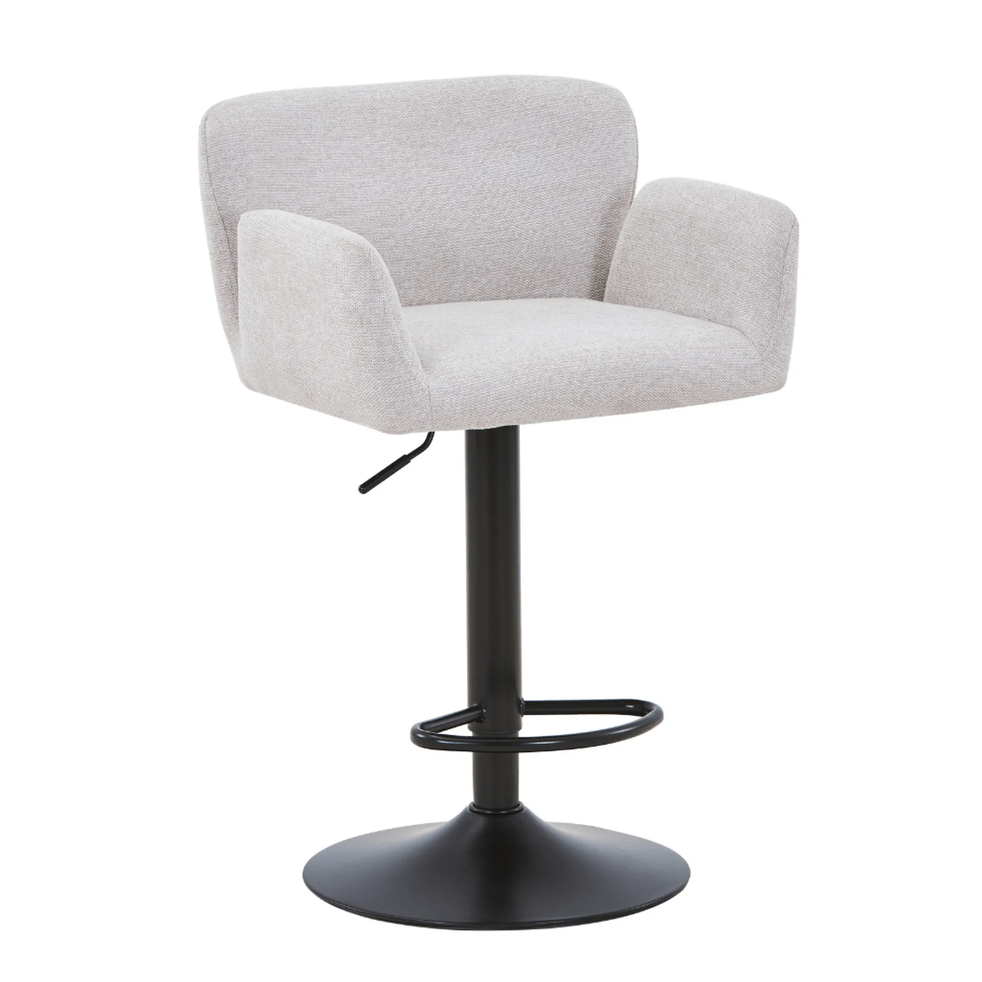 Outlet Nimara Melody Barstol - beige tekstil med justerbar højde og drejefunktion