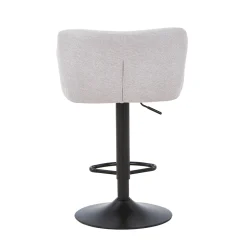 Outlet Nimara Melody Barstol - beige tekstil med justerbar højde og drejefunktion