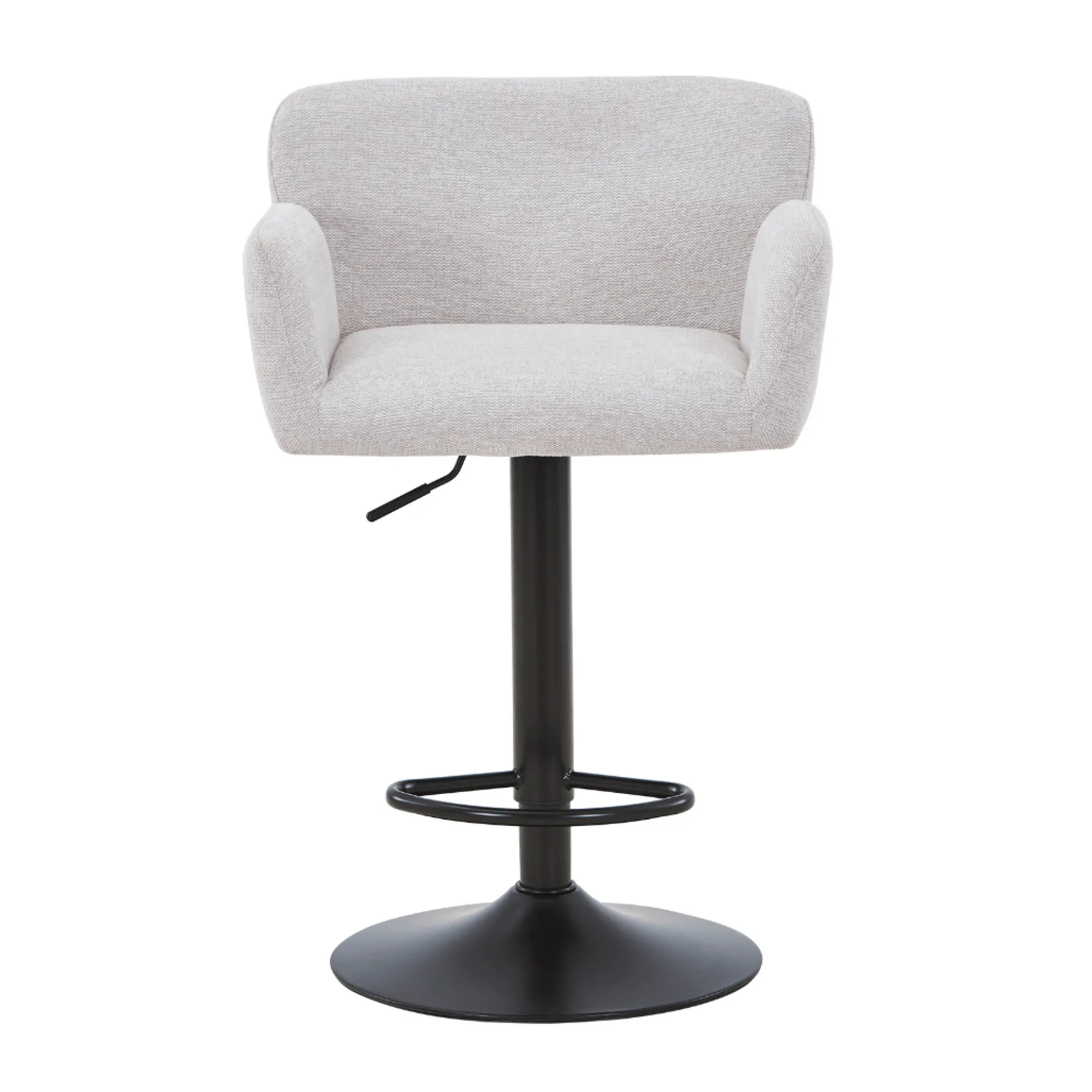 Outlet Nimara Melody Barstol - beige tekstil med justerbar højde og drejefunktion