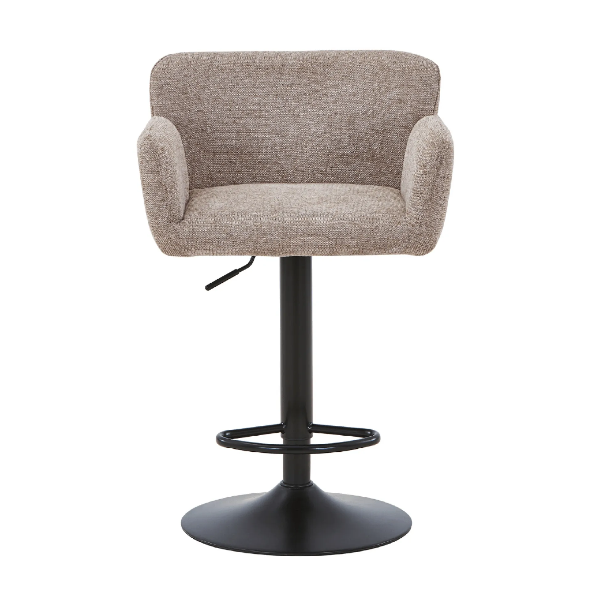 New Nimara Melody Barstol - sand tekstil med justerbar højde og drejefunktion