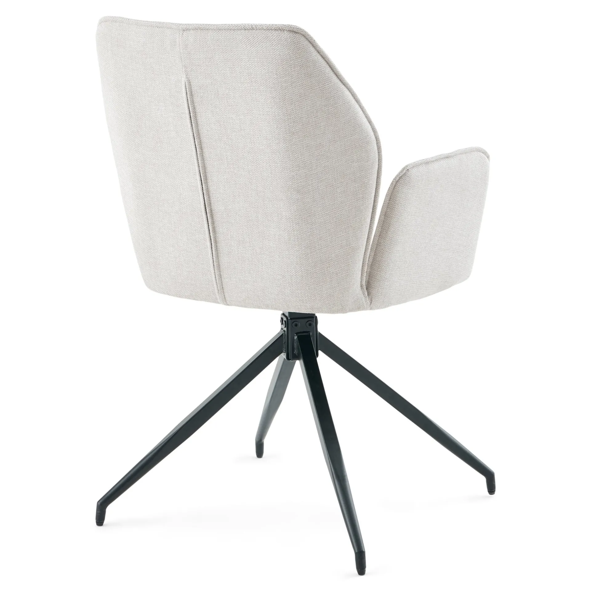 New Nimara Minna Spisebordsstol - beige tekstil med drejefunktion 360 grader