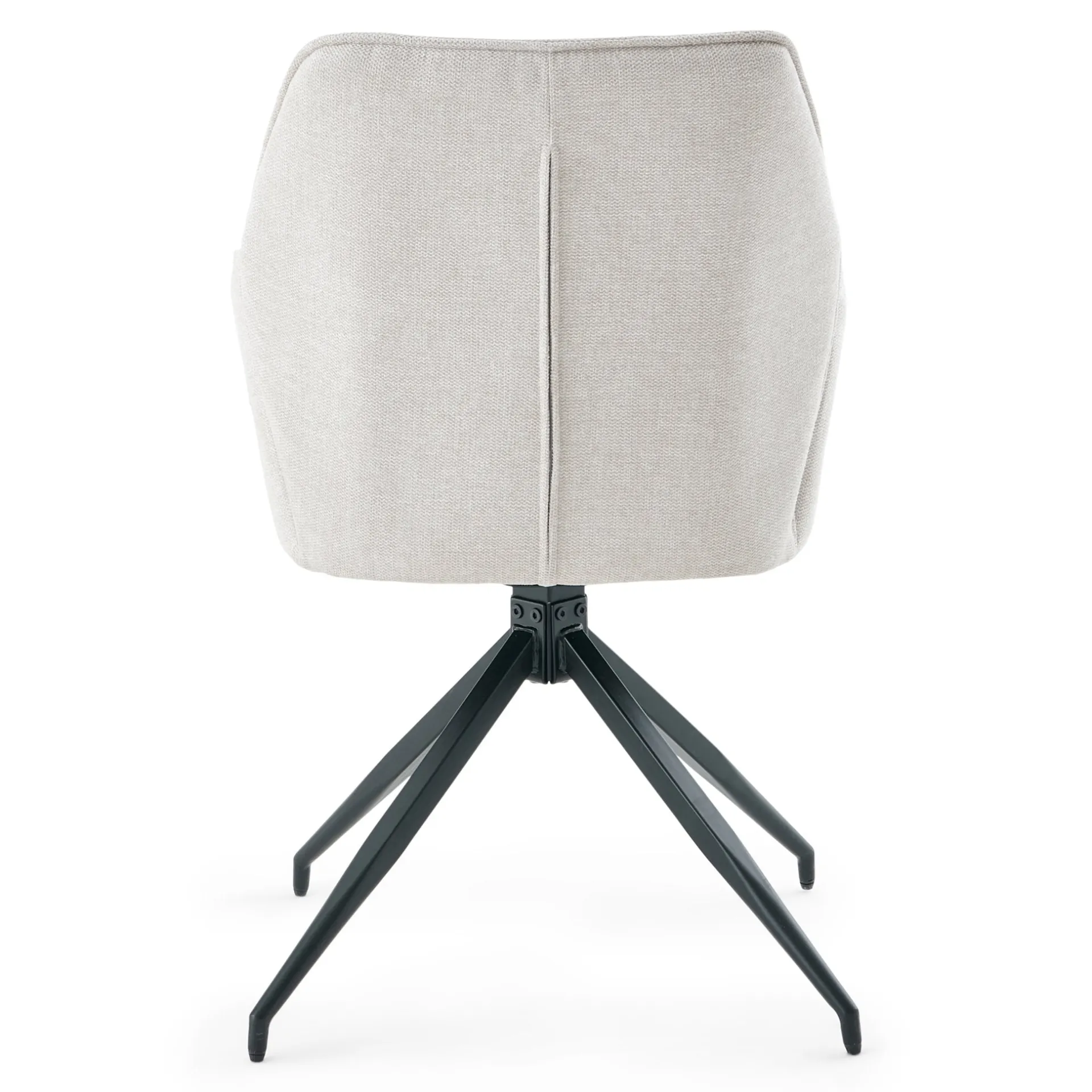 New Nimara Minna Spisebordsstol - beige tekstil med drejefunktion 360 grader