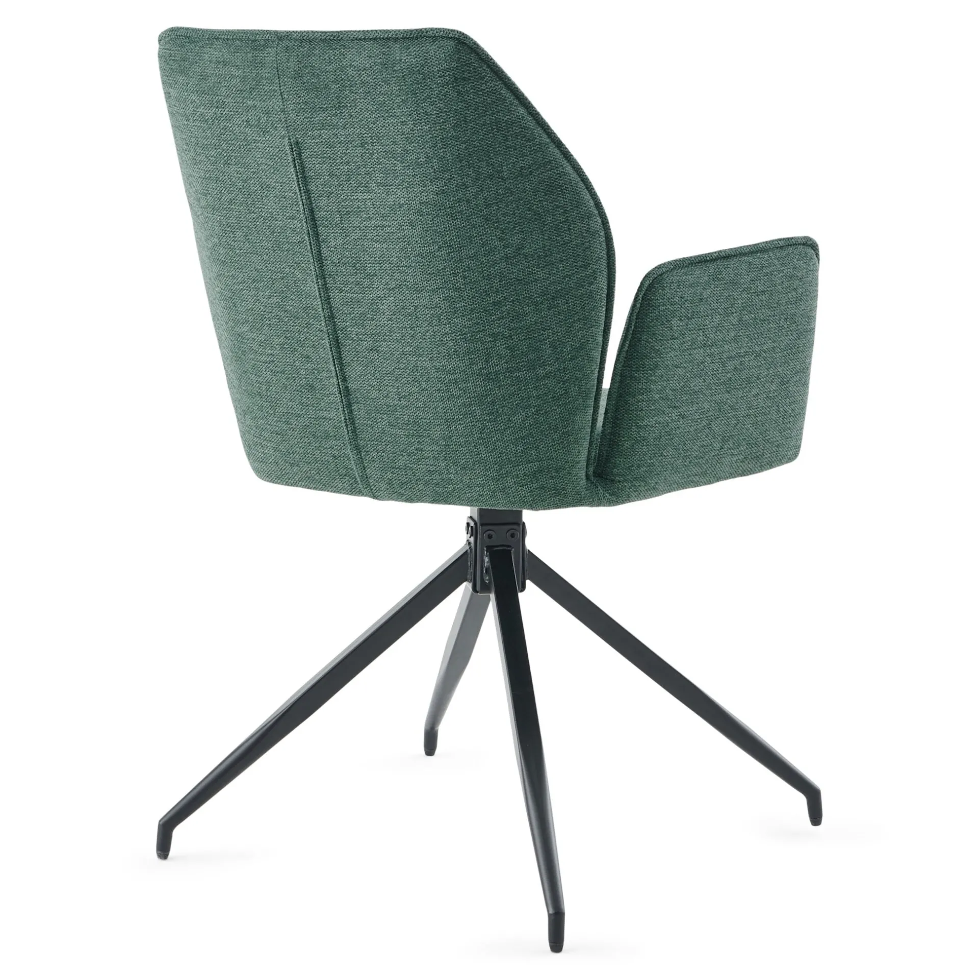 Outlet Nimara Minna Spisebordsstol - grøn tekstil med drejefunktion 360 grader