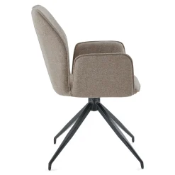 Sale Nimara Minna Spisebordsstol - sand tekstil med drejefunktion 360 grader