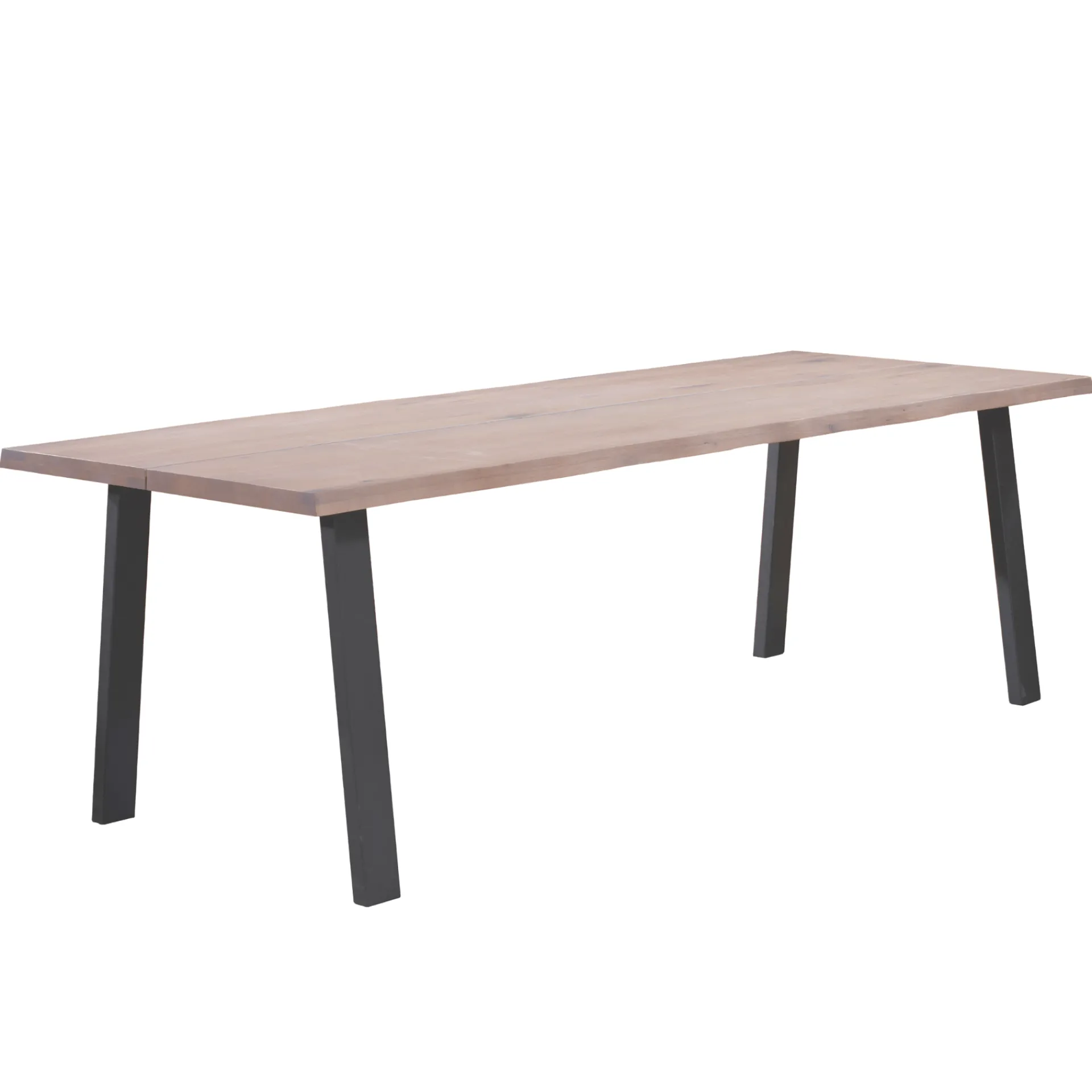 New Nimara Molly plankebord - 200x95 cm - i hvidolieret eg med A-ben - (Forberedt til tillægsplader)