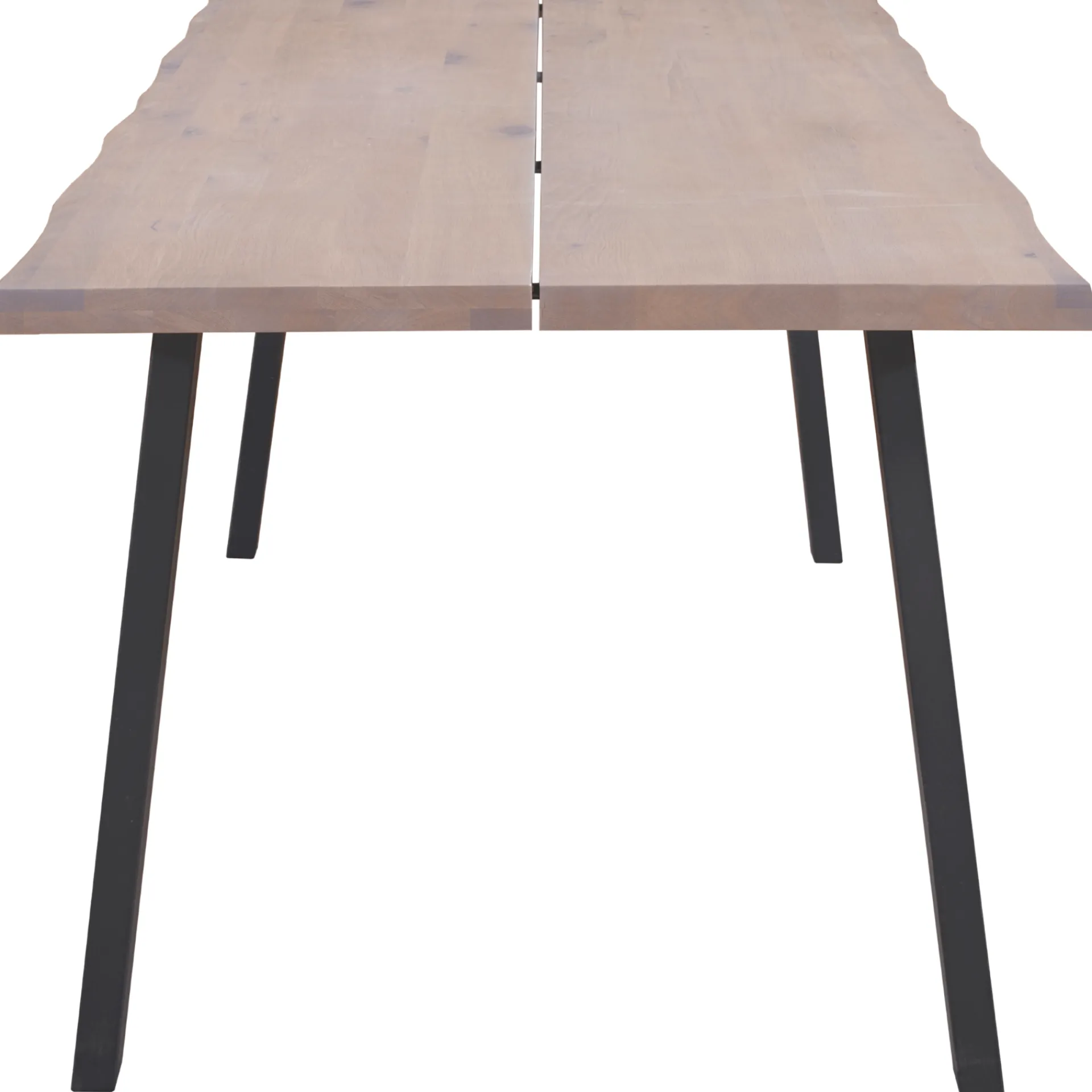 New Nimara Molly plankebord - 200x95 cm - i hvidolieret eg med A-ben - (Forberedt til tillægsplader)