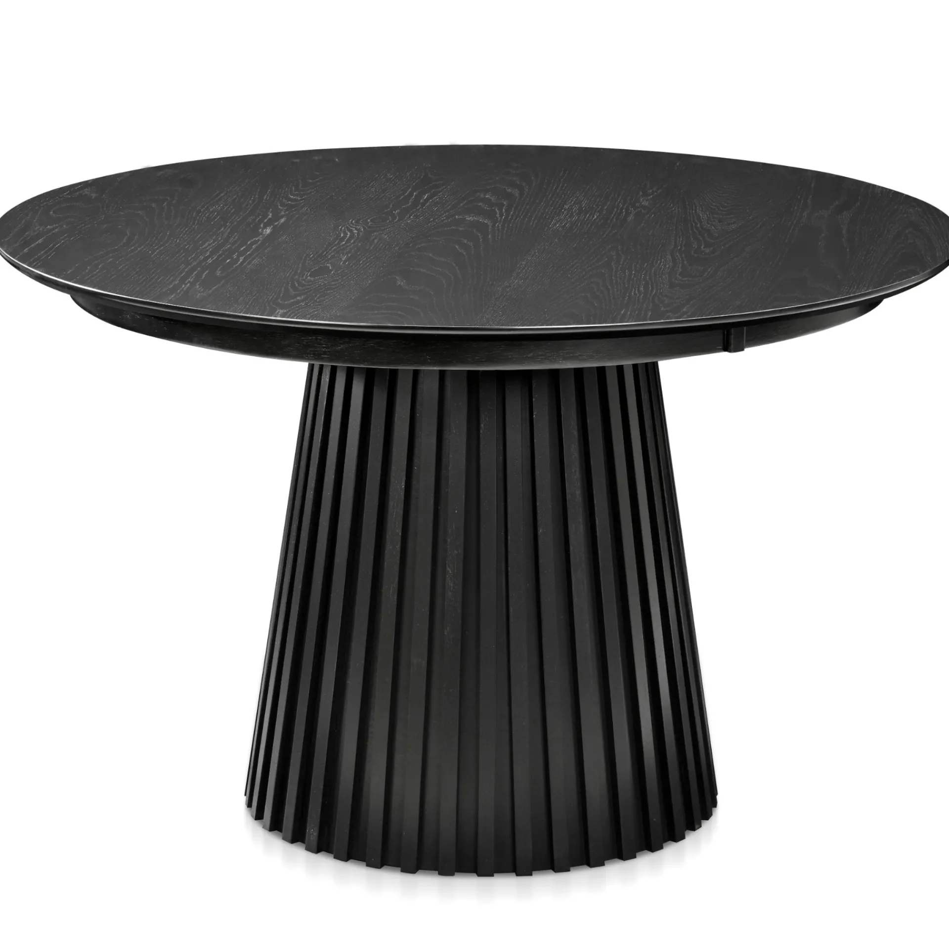 Online Nimara Monica rundt lamel spisebord i sort 120 cm