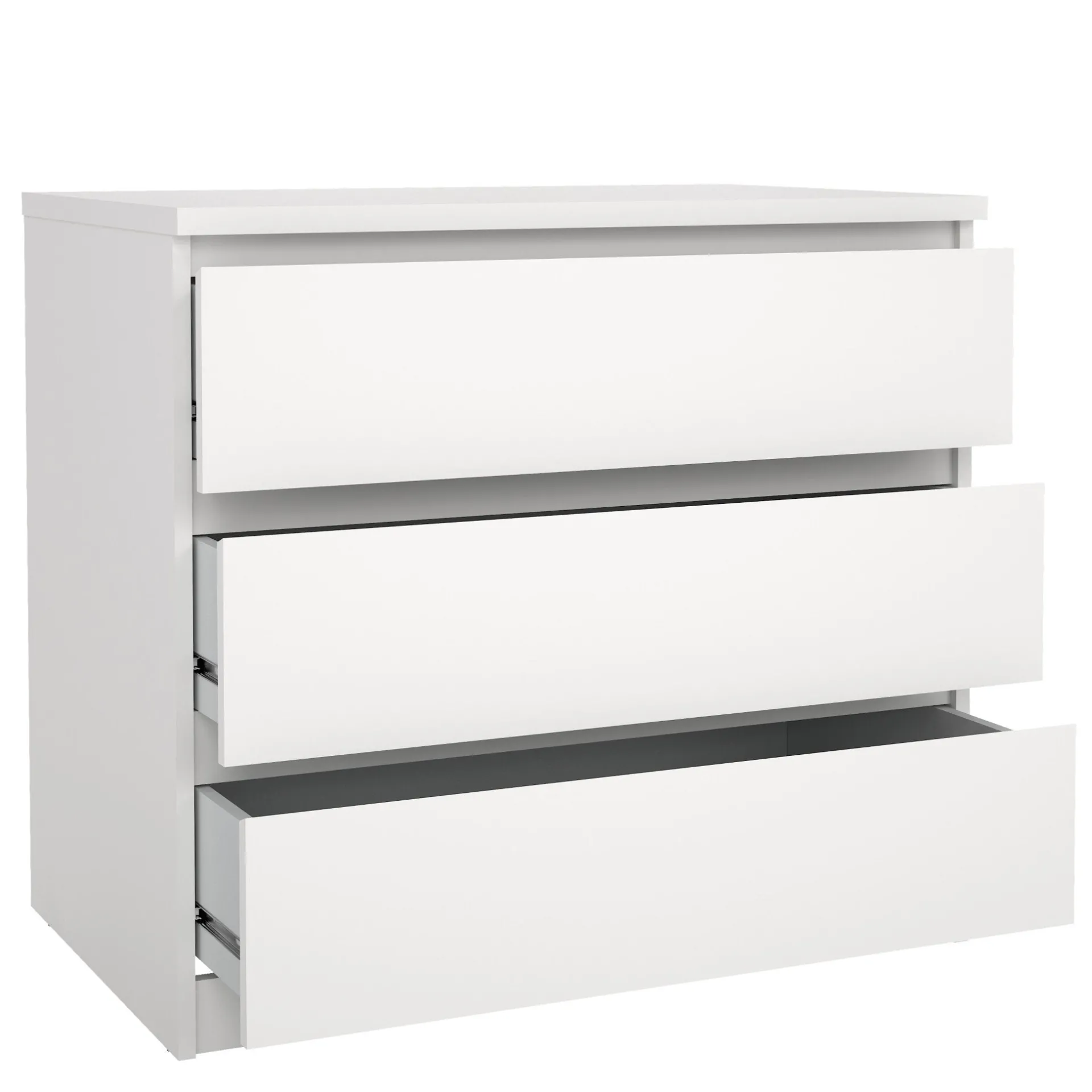 Sale Nimara Naia kommode 3 skuffer hvid H: 70 x B: 77 x D: 50 cm