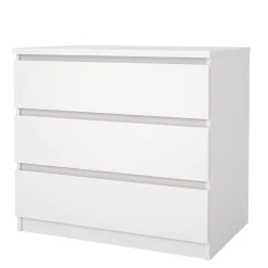 Sale Nimara Naia kommode 3 skuffer hvid H: 70 x B: 77 x D: 50 cm