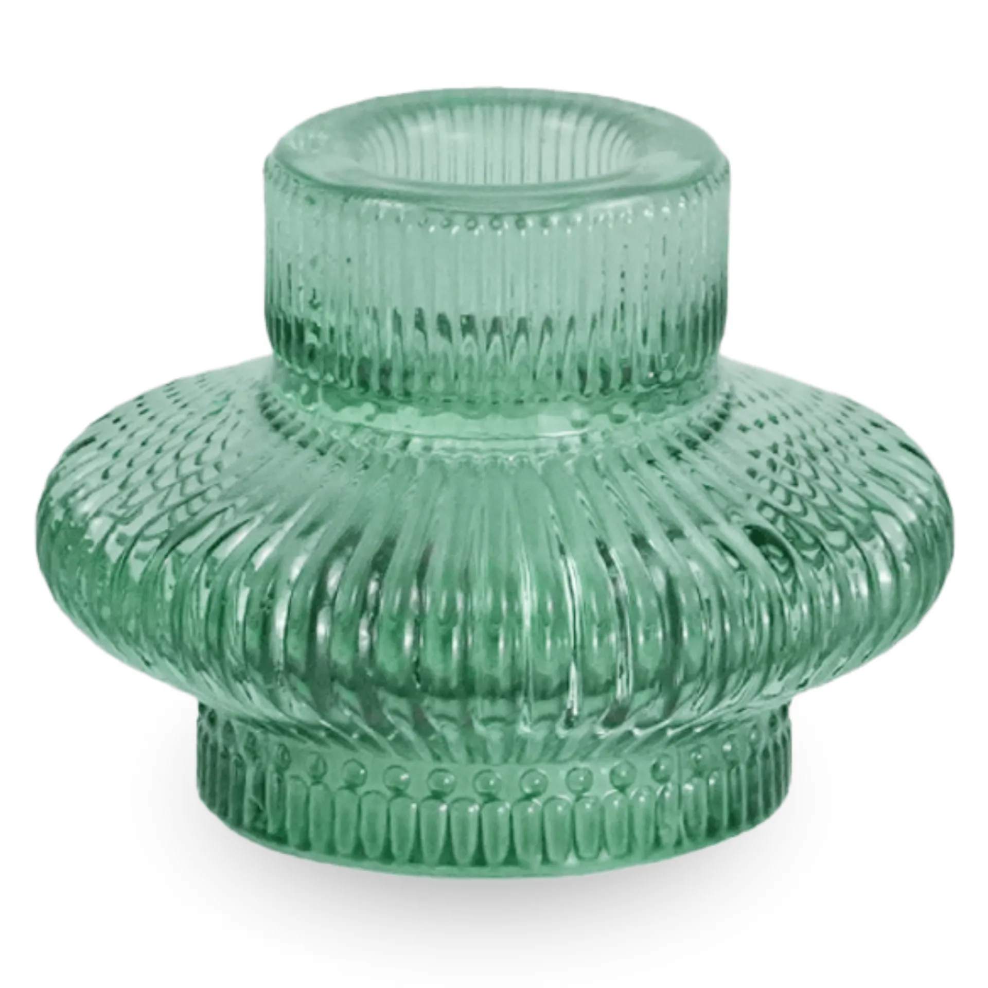 Hot Nimara Nala glas lysestage grøn 6 cm