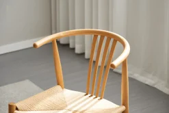 Outlet Nimara Naomi spisebordsstol i bøg med fletsæde