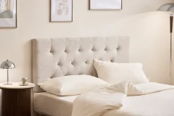 Best Nimara Nia sengegavl 140x63 cm i beige tekstil