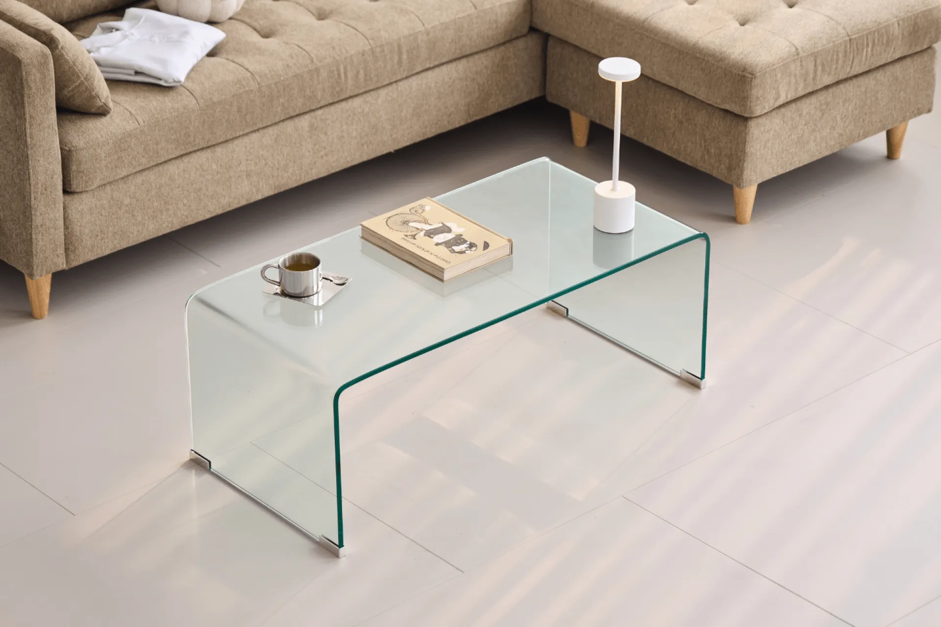 Sale Nimara Nicole glas sofabord 95x45x35 cm