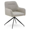 Outlet Nimara Ofelia Spisebordsstol - Beige Boucle Med Drejefunktion 360 Grader