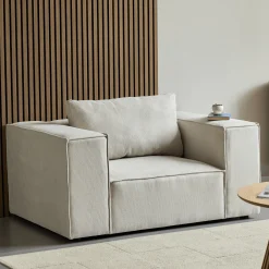 Best Nimara Ollie rygpude beige L: 80 x B: 45 x D: 20 cm