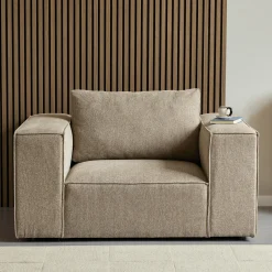 Discount Nimara Ollie rygpude sand L: 80 x B: 45 x D: 20 cm