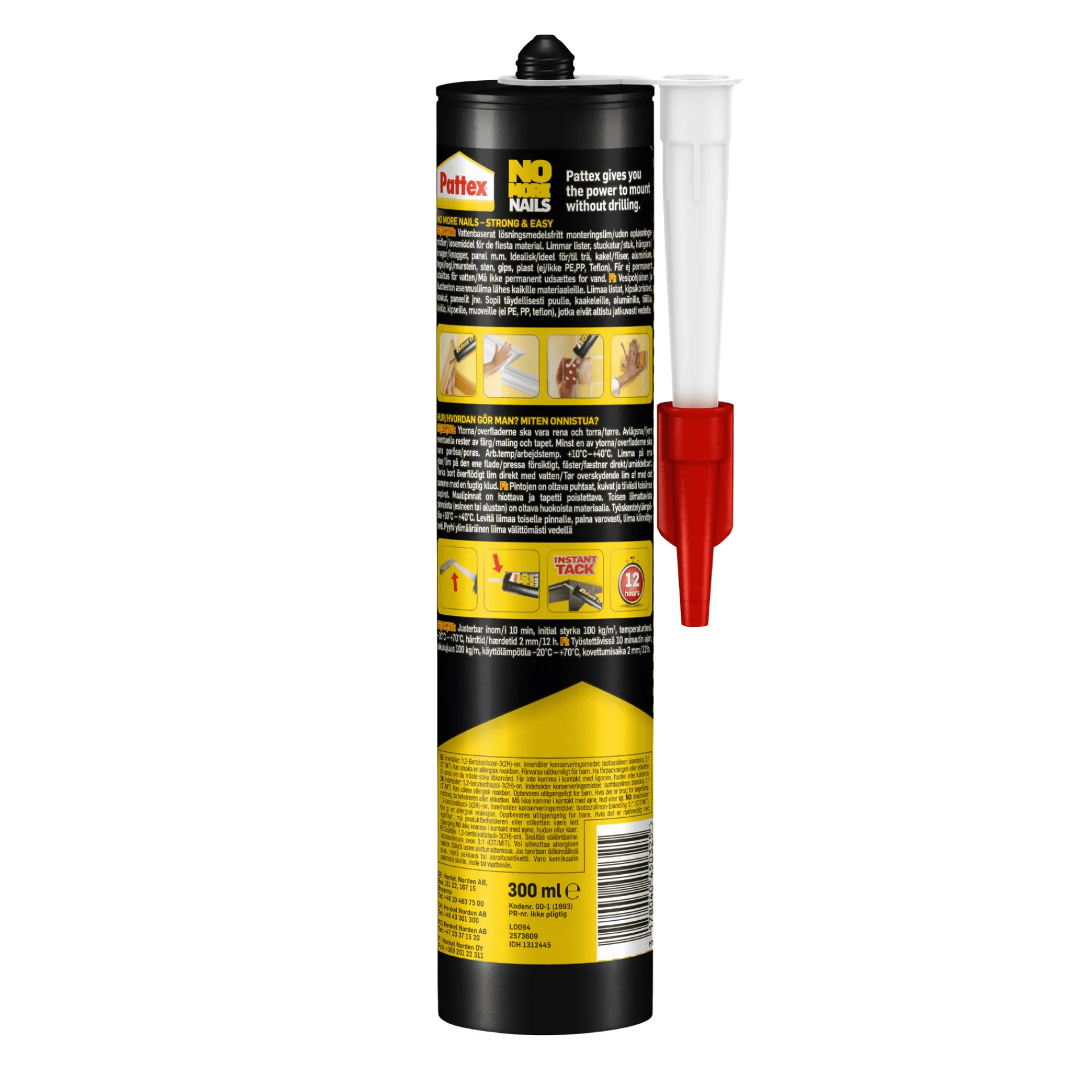 Discount Nimara Pattex No More Nails monteringslim til akustikpaneler 300 ml / 1 stk. pr. akustikpanel