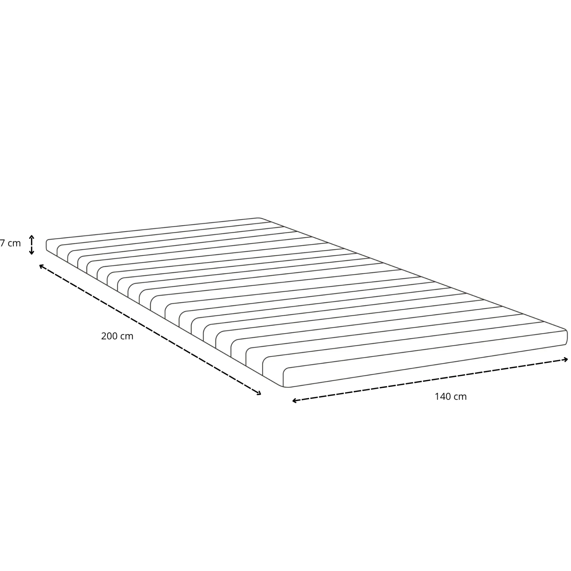 Sale Nimara Premium Aksel hvid topmadras i memoryskum 140x200x7 cm