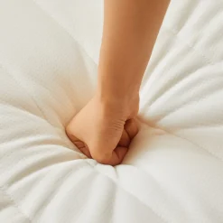 Hot Nimara Premium boxmadras seng i beige 140x200 cm med 7 cm topmadras i memoryskum ekskl. ben