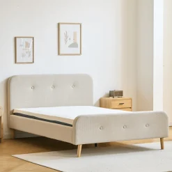 Clearance Nimara Premium Christian seng i beige 140x200 cm inkl. sengelameller og madrasser