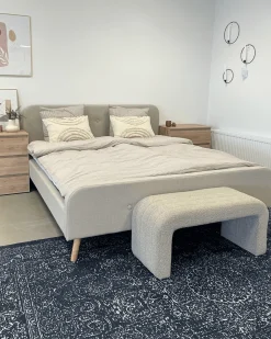 Clearance Nimara Premium Christian seng i beige 140x200 cm inkl. sengelameller og madrasser