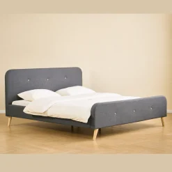 Outlet Nimara Premium Christian seng i grå 180x200 cm inkl. sengelameller og madrasser