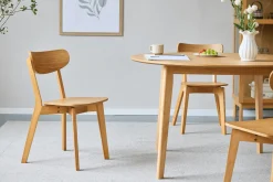 Clearance Nimara Rory spisebordsstol - Træstol i egetræsfiner