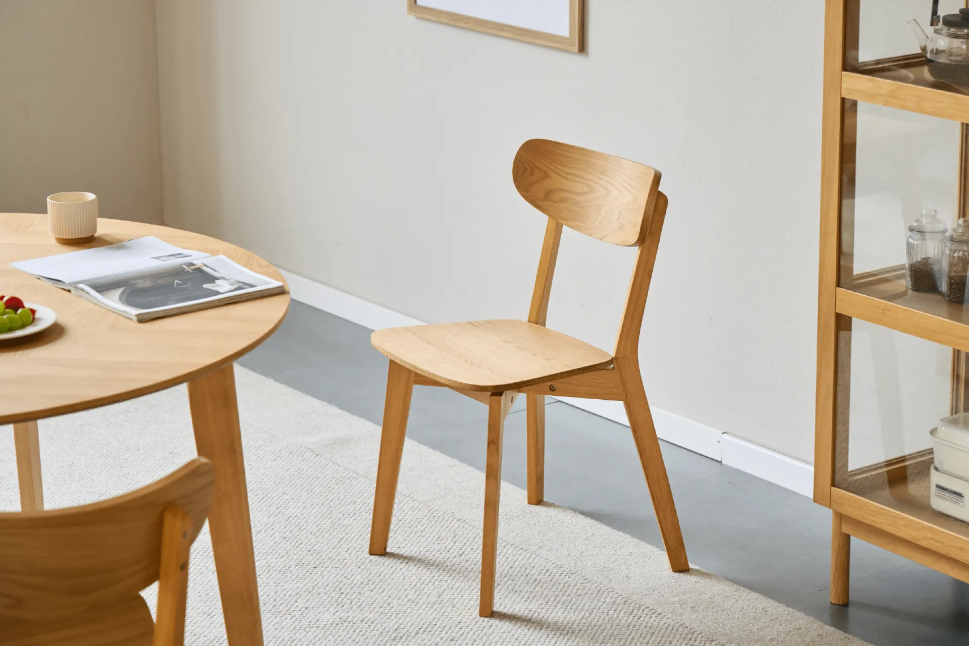 Clearance Nimara Rory spisebordsstol - Træstol i egetræsfiner