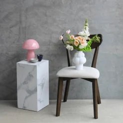 Best Nimara Rory spisebordsstol - Træstol i røget eg med polstret sæde