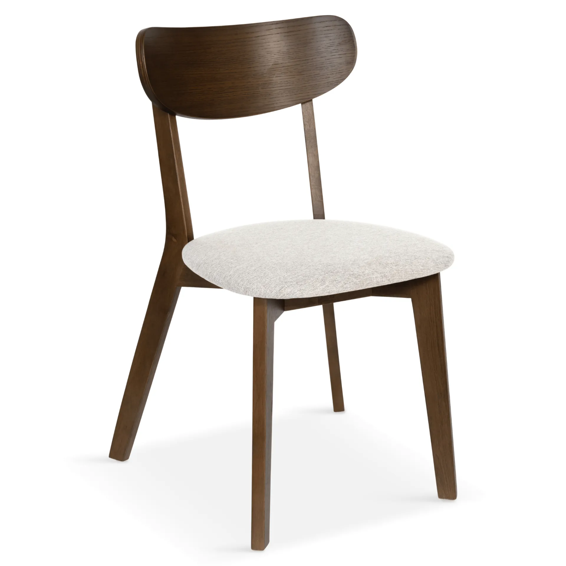 Best Nimara Rory spisebordsstol - Træstol i røget eg med polstret sæde