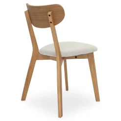 Outlet Nimara Rory spisebordsstol - Træstol i eg med polstret sæde