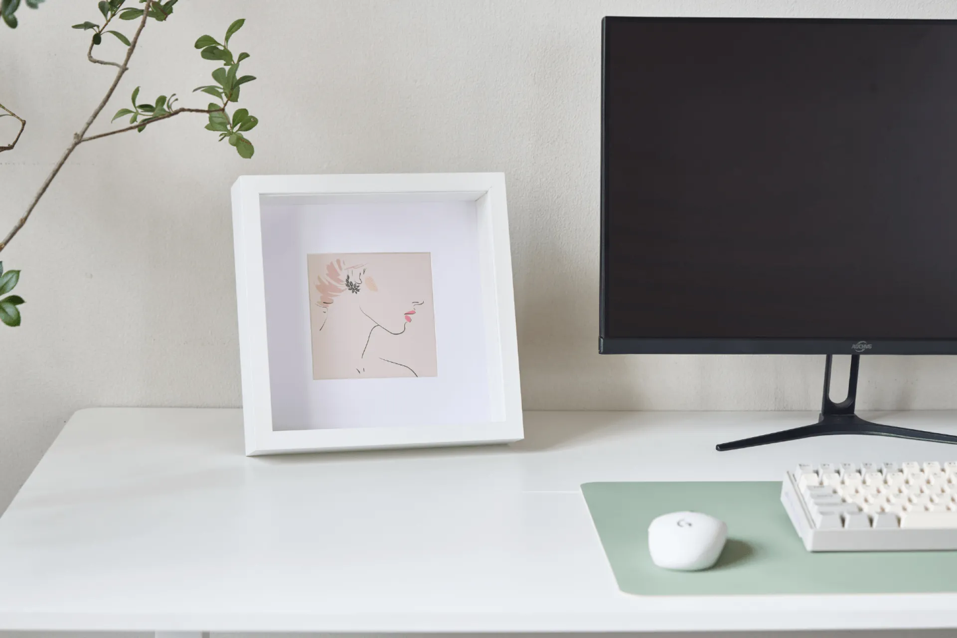 Nimara Salma dyb billedramme hvid 25x25 cm