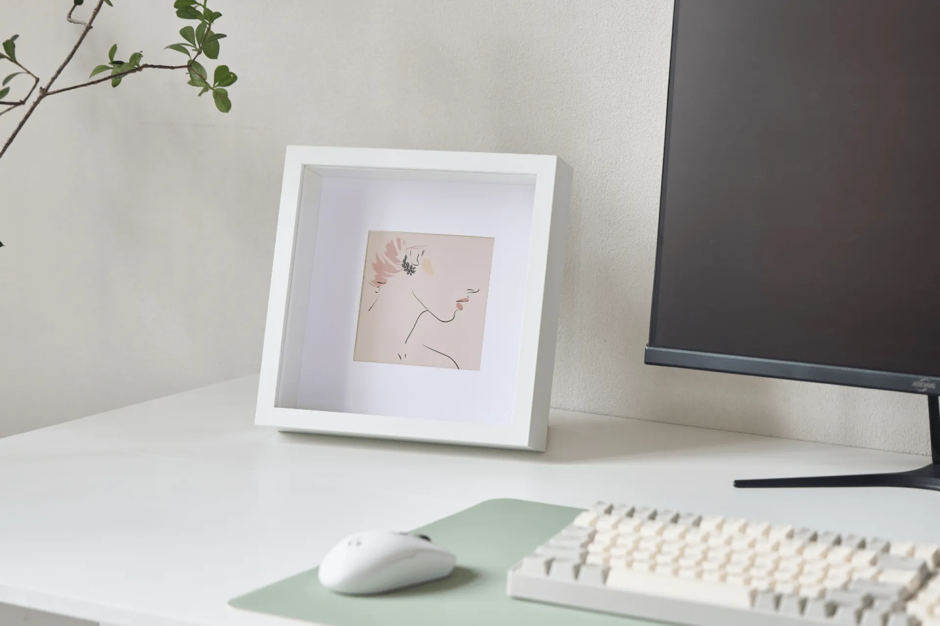 Nimara Salma dyb billedramme hvid 25x25 cm