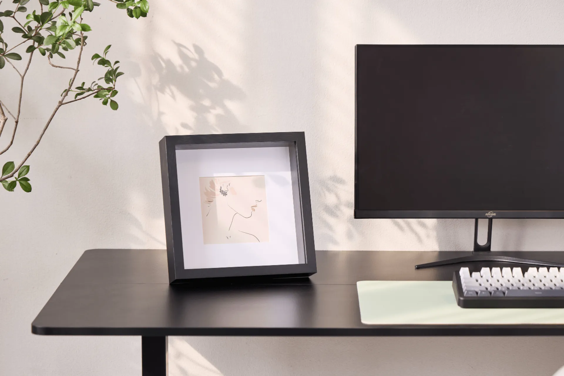 Hot Nimara Salma dyb billedramme sort 25x25 cm