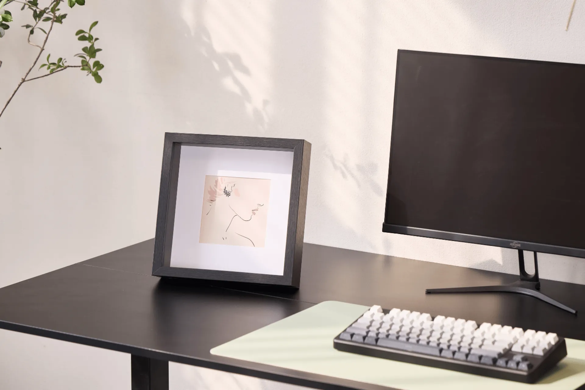 Hot Nimara Salma dyb billedramme sort 25x25 cm