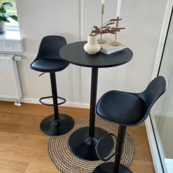 New Nimara Sandie barstol med justerbar højde - sort plast