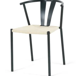 Clearance Nimara Shila spisebordsstol sort med flet