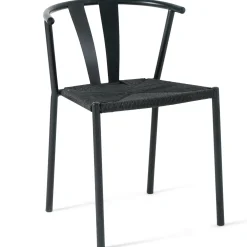 Best Nimara Shila spisebordsstol sort med flet i sort